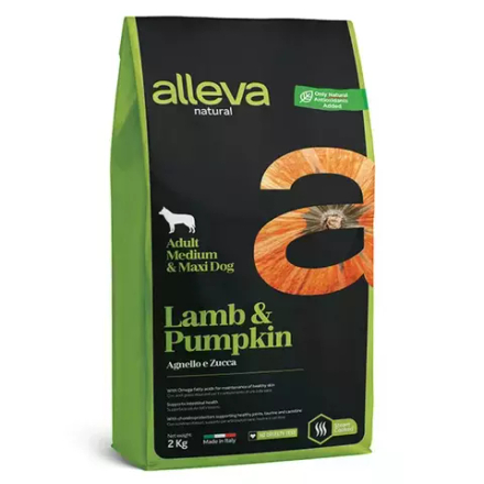 Alleva Natural Adult Medium & Maxi с ягнёнком и тыквой