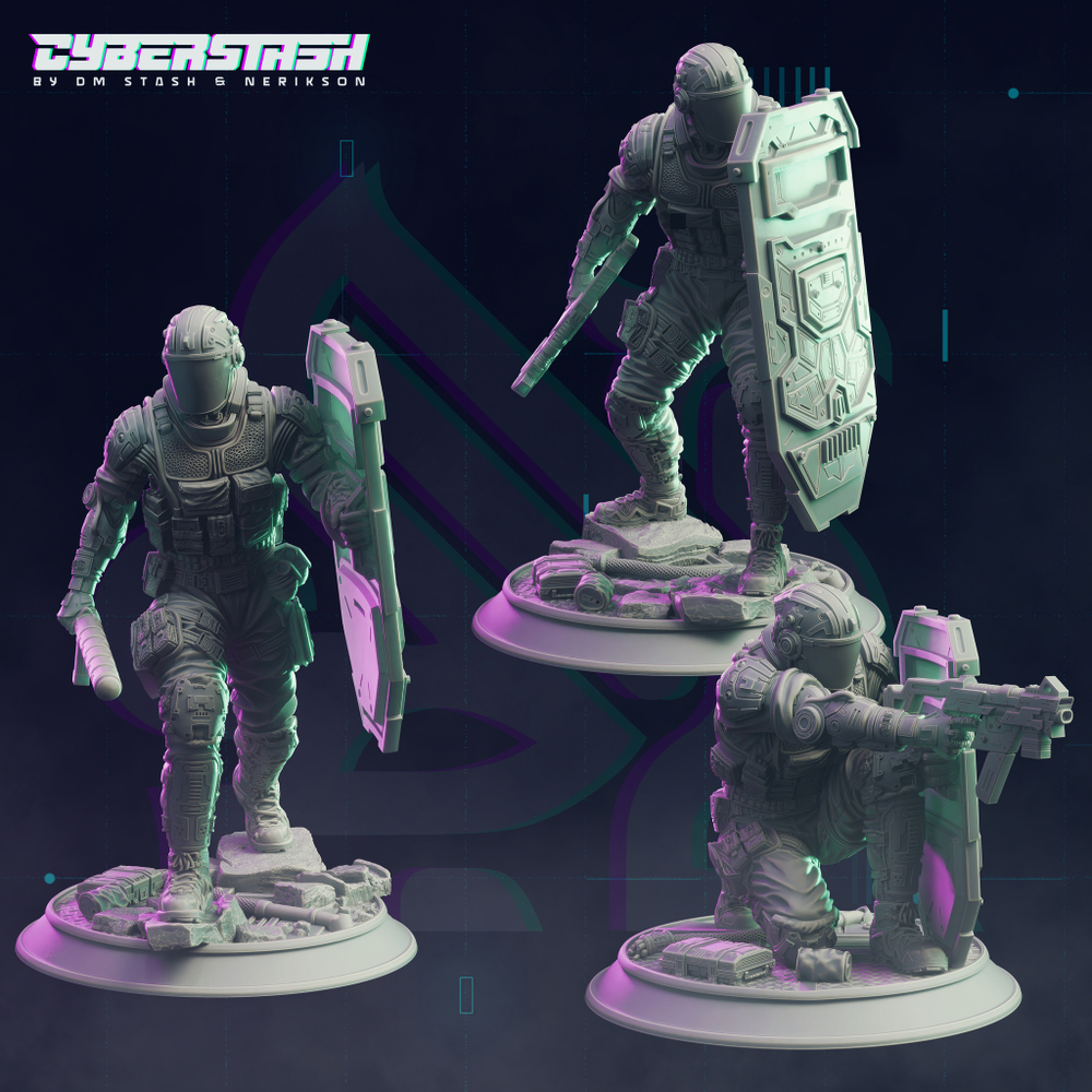 Миниатюры Киберпанк Cyberpunk 32мм 75мм