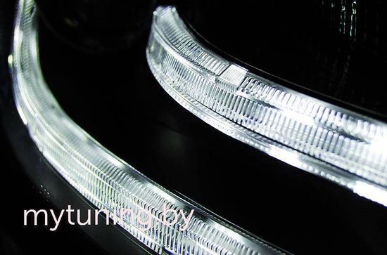 Передние фары tru drl black hid xenon для Audi A4 B8