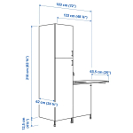 Комбинация для ванной - IKEA ENHET, 183х63.5х222.5 см, белый, ЭНХЕТ ИКЕА