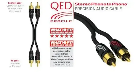 QED Profile Stereo Phono to Phono 3m