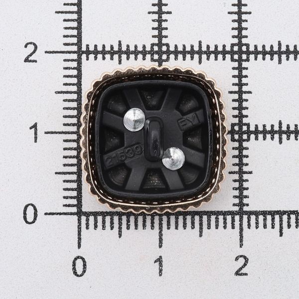 Пуговицы металл на ножке 28L=18 мм, GD.Black (золото-черный), 10 шт, MP07