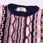 Винтажный цветной свитер объемного плетения в стиле Coogi, XS