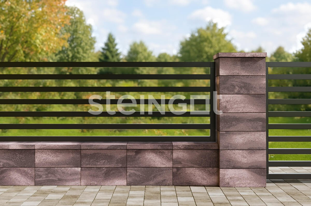 Архитектурный блок 500*200*200 Бурый камень (Stein Brown)