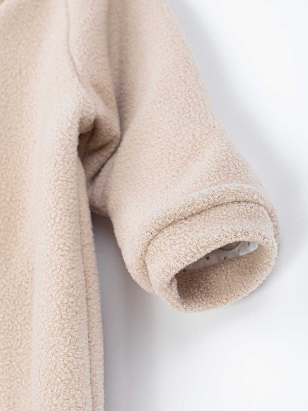 Комбинезон флисовый с закрытой ножкой "Беж" 0+