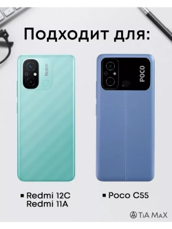 Чехол для Xiaomi Redmi 12C и Poco C55 с принтом
