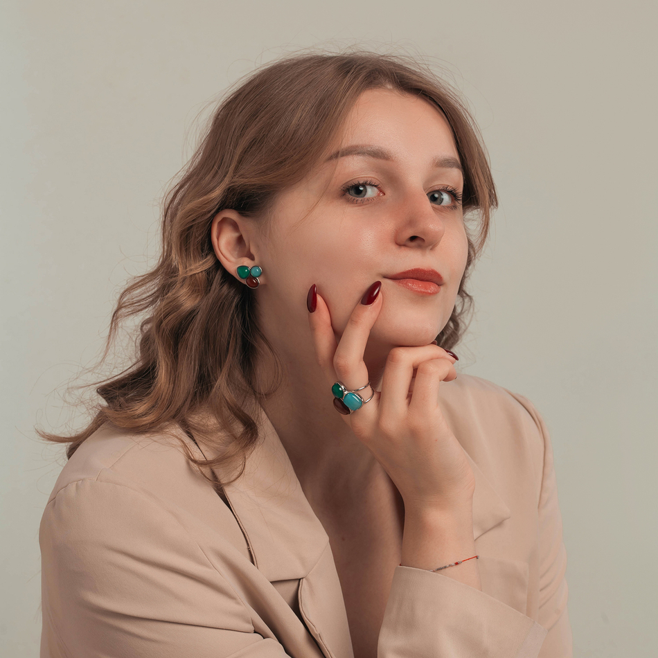 Серьги Possebon Azul, Q.Verde, Vermelho A0292.20.17.6 S