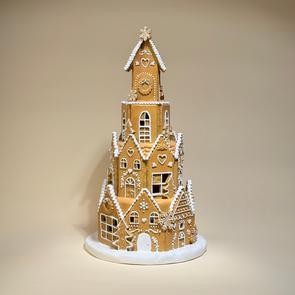 Декор светодиодный "Пряничный домик" 26,5х26,5х47см