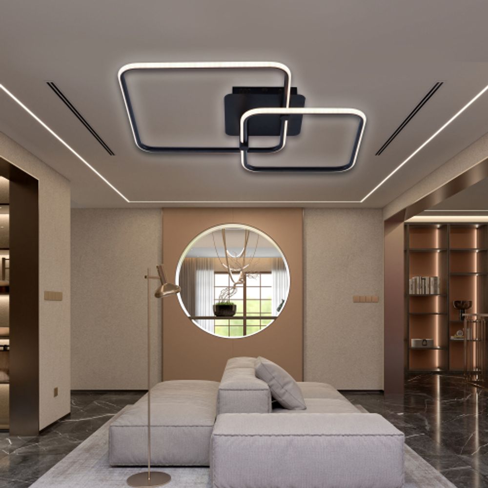 Светильник потолочный светодиодный Rivoli Nicoleta 6144-103 LED 90 Вт 3000 - 6000 К с пультом | Rivoli