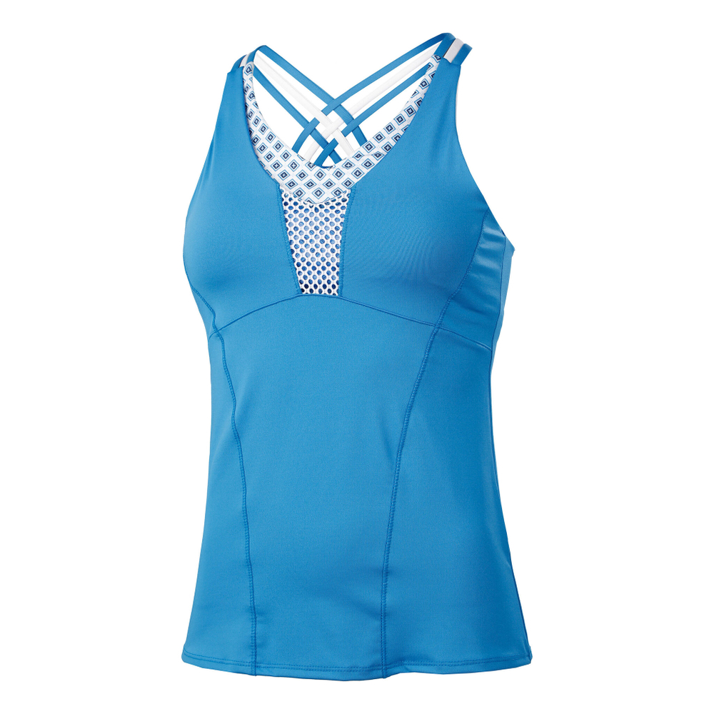 Женская теннисная майка Lucky in Love Versa Tile Cami Tank Top Women - Blue, White