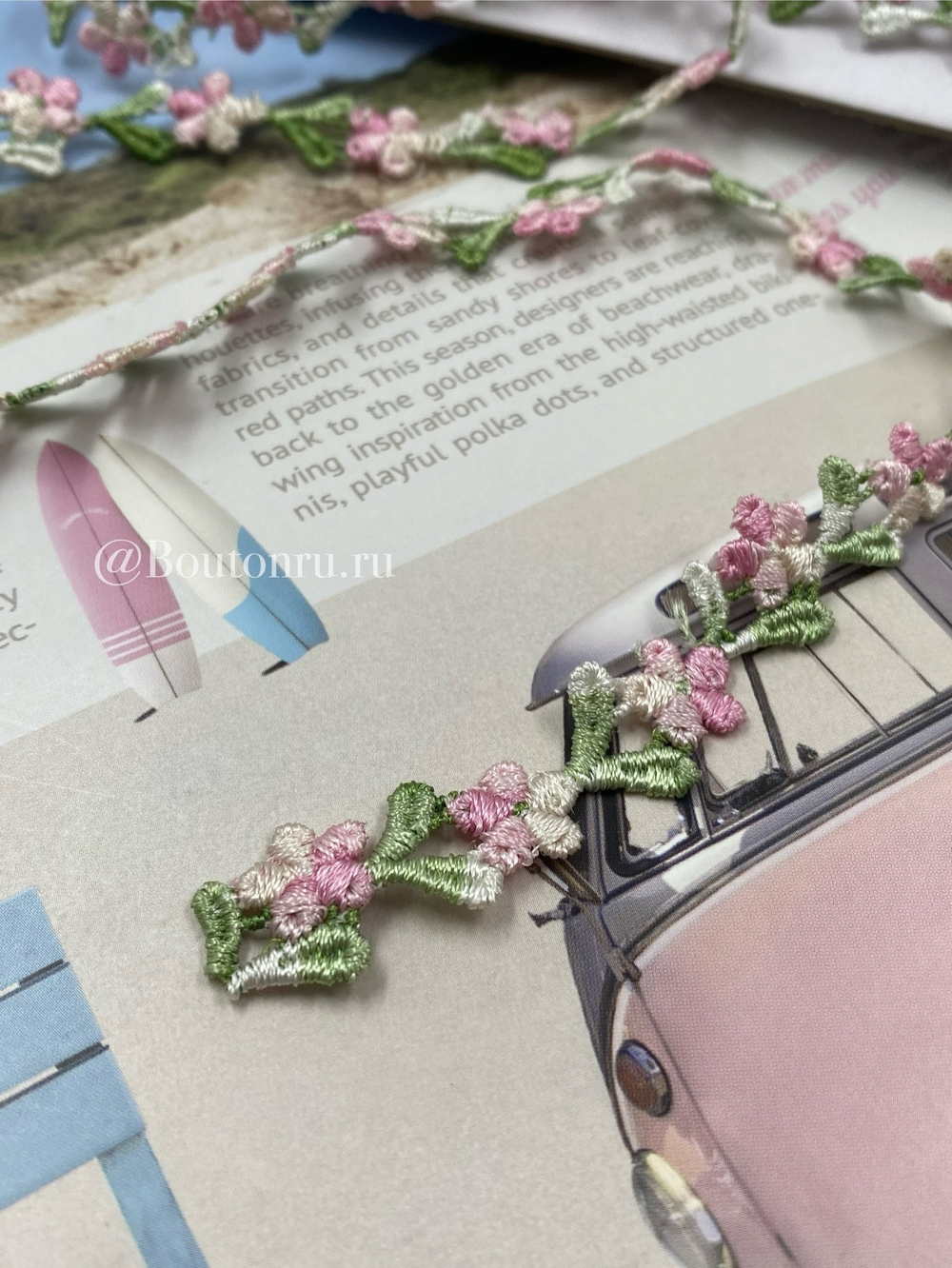 Тесьма цветы