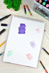 Скетчпад А4 210х290 мм, 40 л, блок - белый офсет, серый офсет 80 г/м², арт. 61566