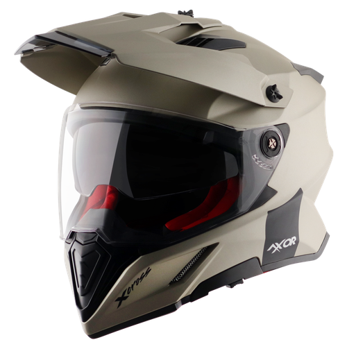 Шлем AXOR X-CROSS DUAL VISOR NR, с визором, цвет никель (S)