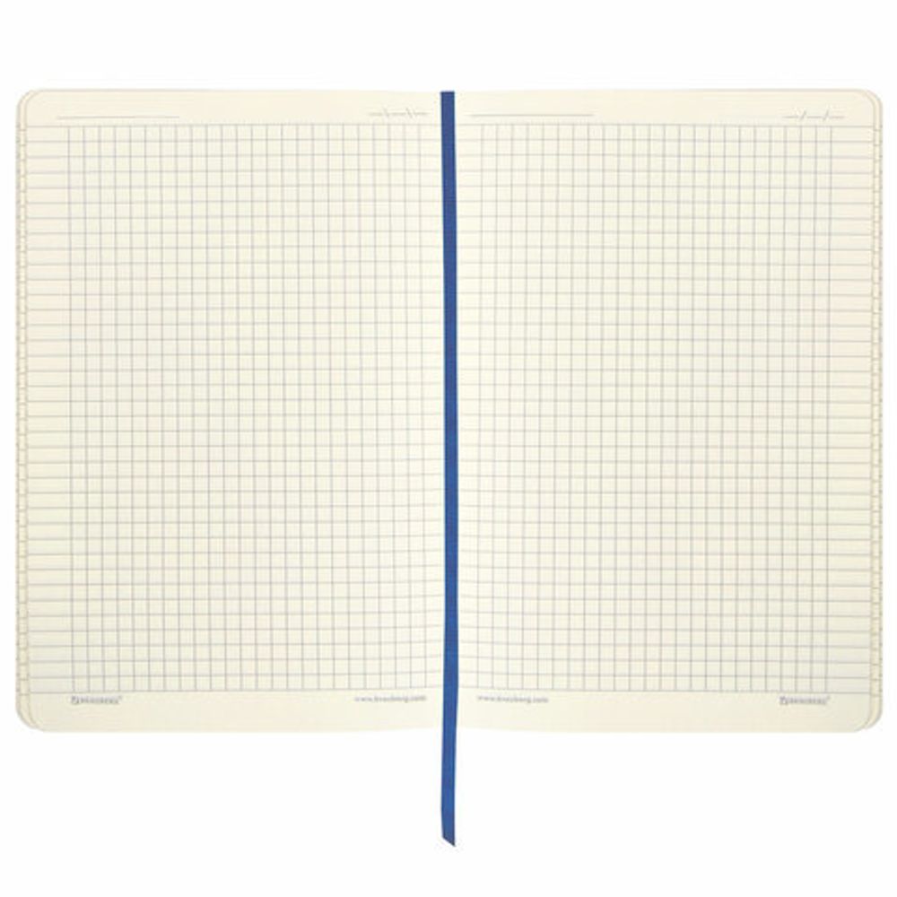 Блокнот в клетку с резинкой А5 (148x218 мм), 80 л., под кожу синий BRAUBERG "Metropolis Ultra", 111017