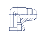 Штуцер P90 JIC 1/2" NPT 1/4"