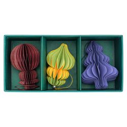 Набор елочных украшений из бумаги Honeycomb festive из коллекции New Year Essential