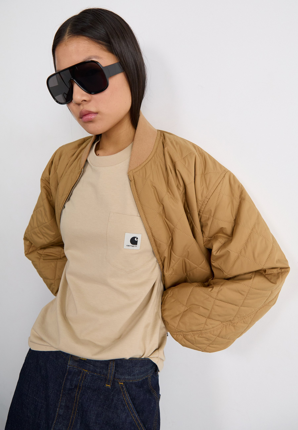 Carhartt WIP Базовая футболка - Бежевый