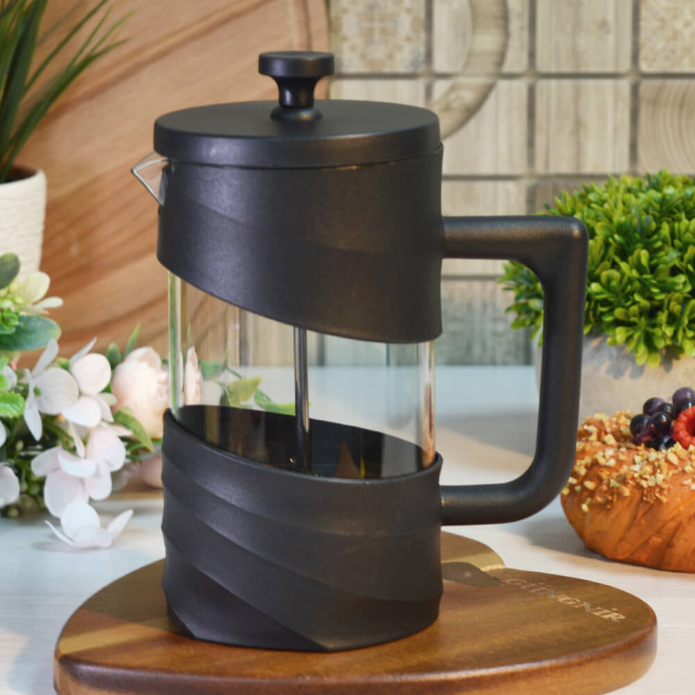 Френч-пресс 0,6л "La Caffetteria" в пластиковом корпусе, цвет черный