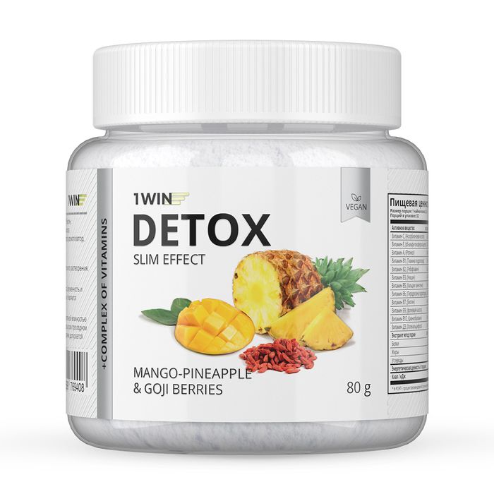 Детокс &quot;Манго-Ананас и Ягоды Годжи&quot;, Detox Mango - Pineapple + Goji Berries, 1Win, 80 г