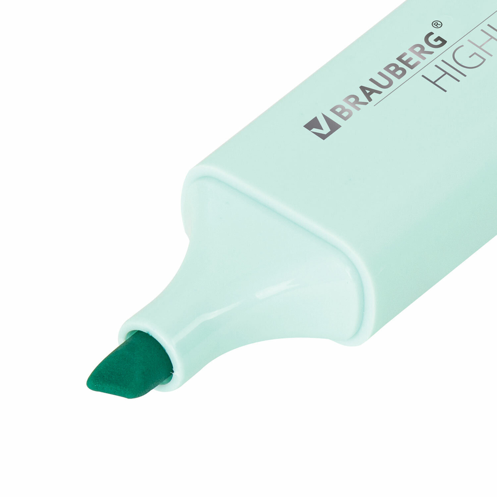 Текстовыделитель BRAUBERG "ORIGINAL PASTEL" БИРЮЗОВЫЙ линия 1-5 мм (24 штуки в упаковке)