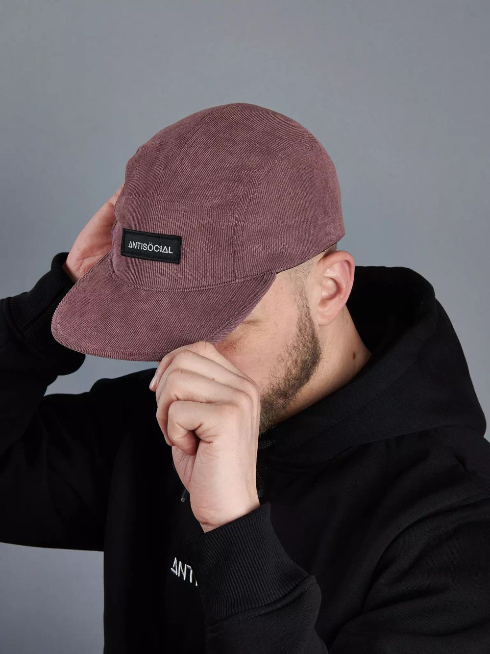 Купить Кепка Antisocial 5 panel Velvet Пыльная Роза Кепка Antisocial 5 panel Velvet Пыльная Роза