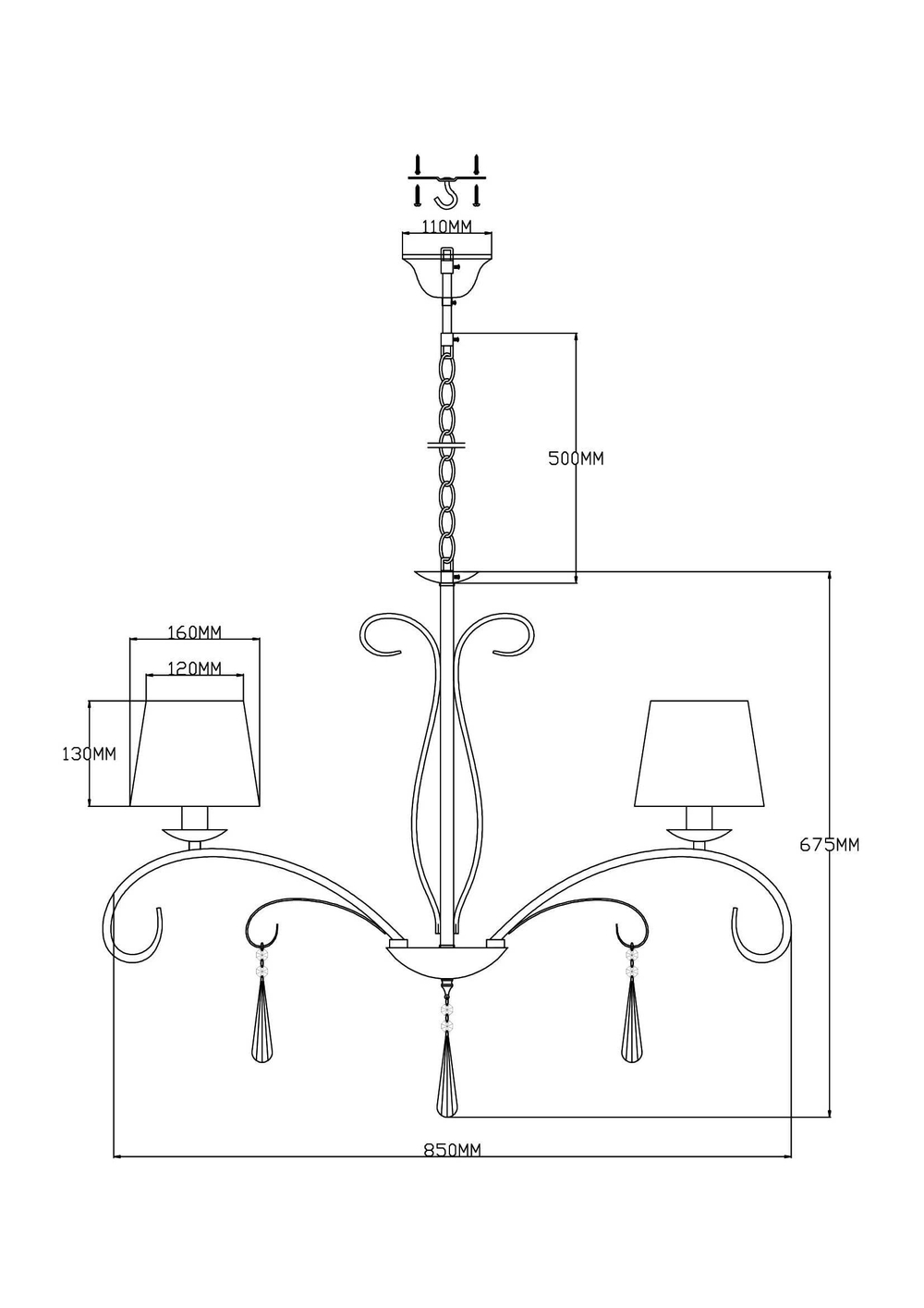 Люстра подвесная Moderli V2602-8P Aramco