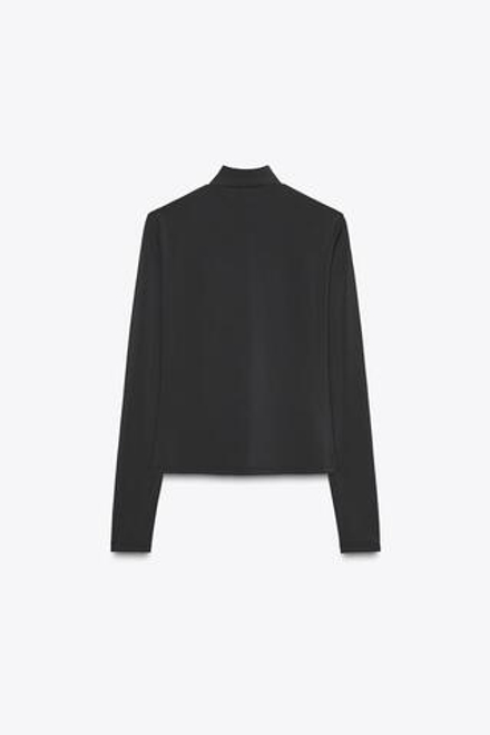 ZARA БЕСШОВНАЯ КУРТКА ИЗ ПОЛИАМИДА, ЧЕРНЫЙ