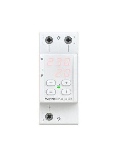 Реле напряжения с контролем тока VI-40 red Welrok 4660251140243
