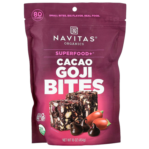 Navitas Organics, Superfood+®, снеки из какао и годжи, 454 г (16 унций)