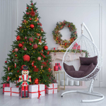 Подвесное кресло SEVILLA VERDE VELOUR белое, шоколад подушка (Laura Outdoor)