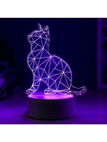 Светильник «Кот сидя» LED RGB от сети