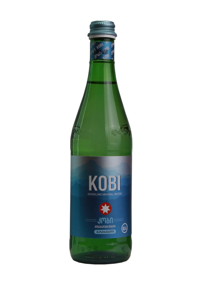 Вода KOBI минеральная лечебно-столовая питьевая газированная 0.5 л.