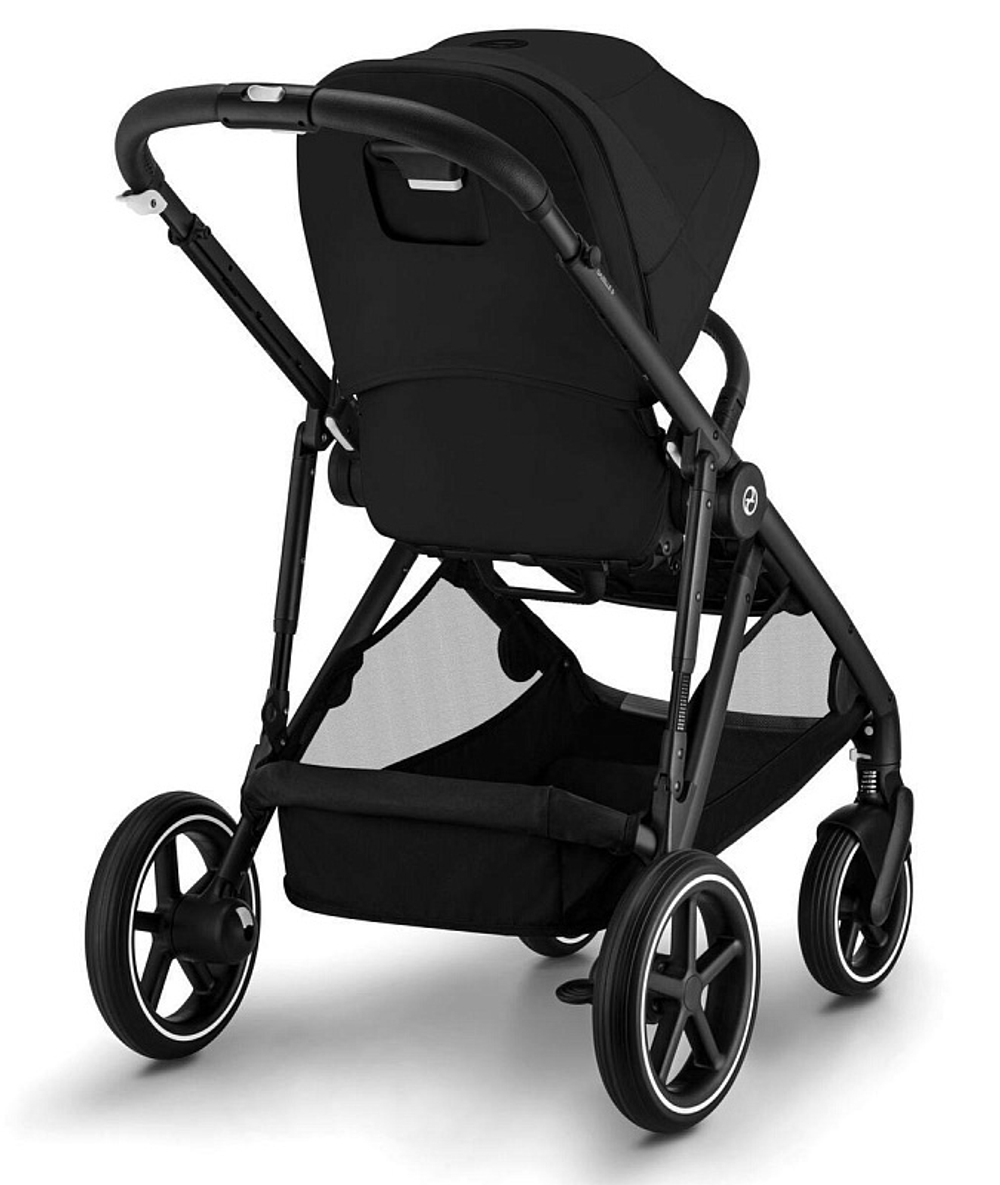 Прогулочная коляска Cybex Gazelle S BLK Moon Black с корзиной и дождевиком