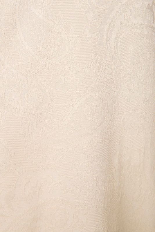 Брюки на резинке из вискозы жаккард, сливочный