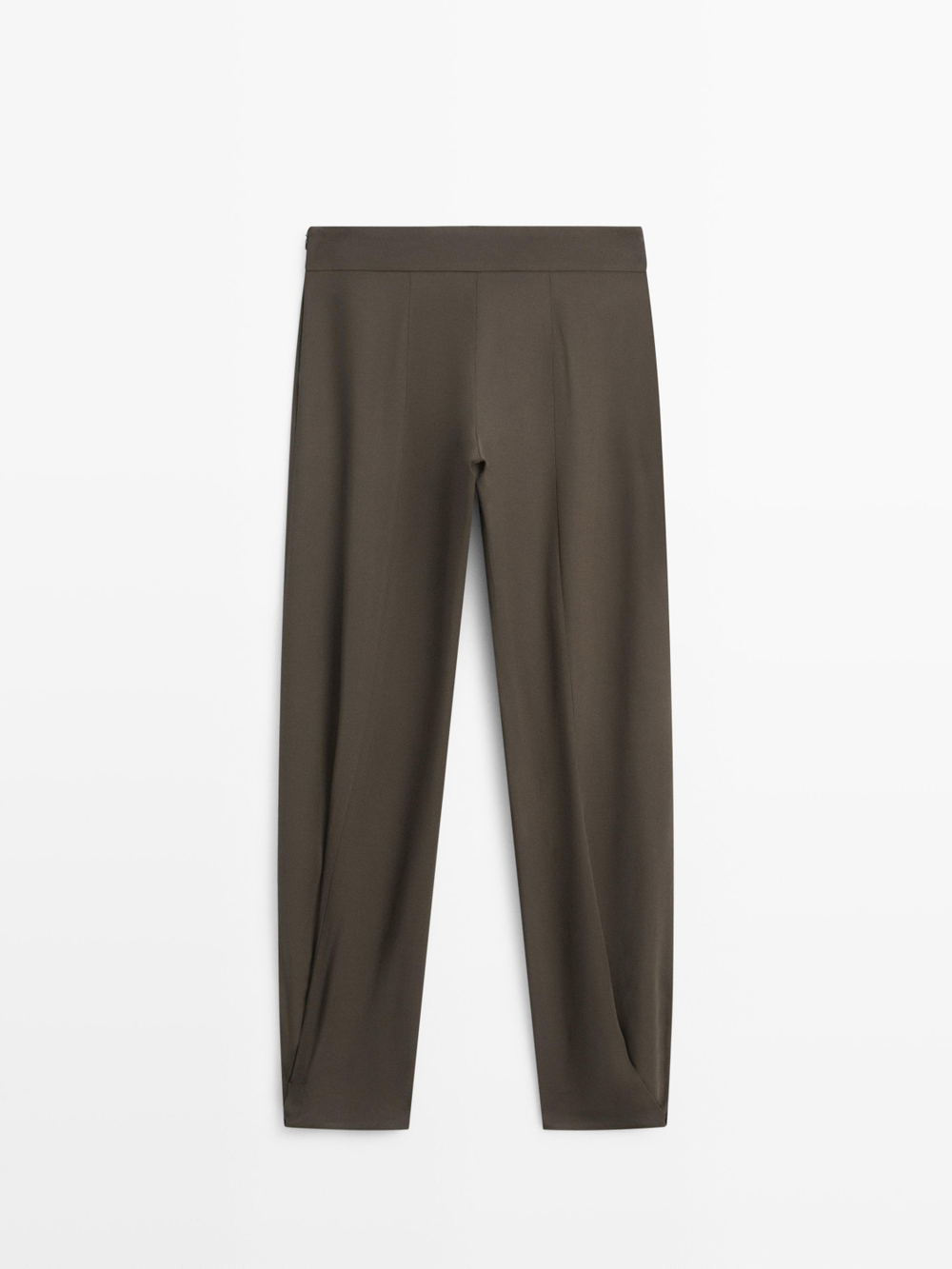 Massimo Dutti Свободные брюки-саруэль, серо-зеленый