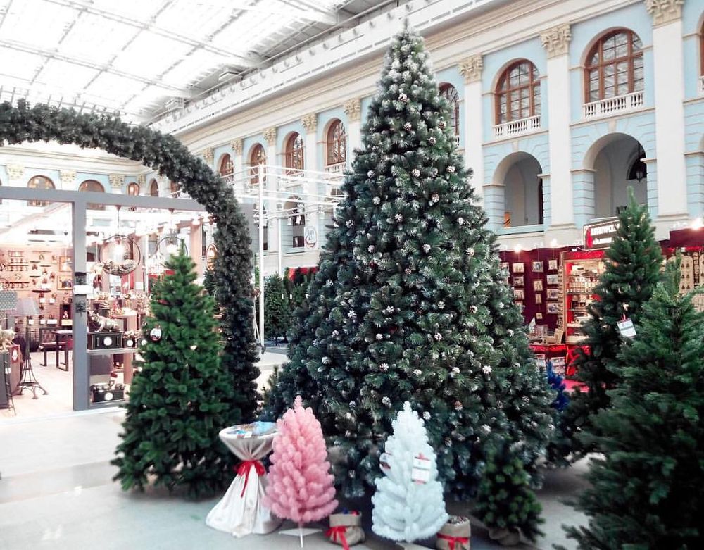 Большая елка с шишками «Снежная королева» (Пвх) 4,5 м
