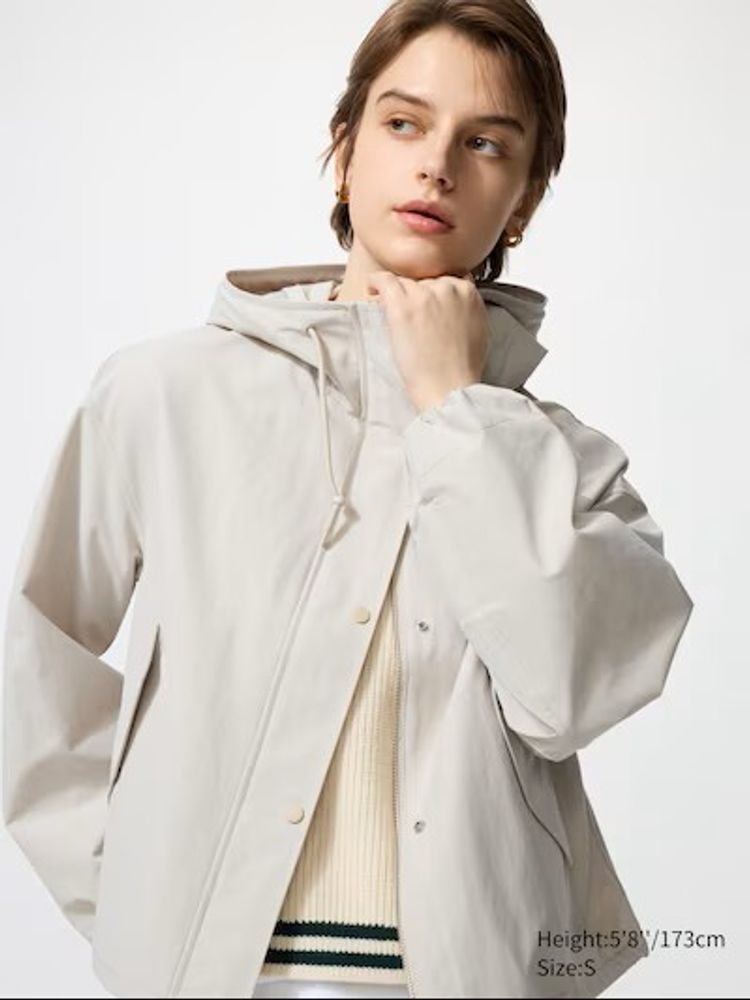 UNIQLO Короткая парка, бежевый