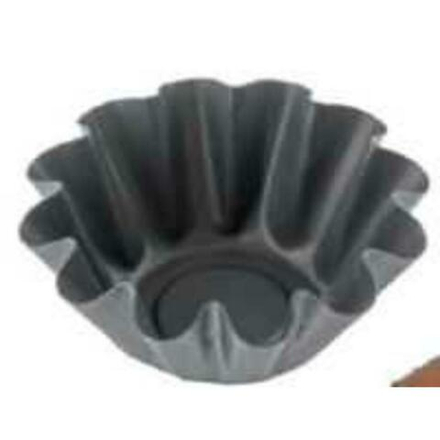 Форма гофрированная для кексов, 50 мл, 4,5*7 см, h 2,6 см, сталь с тефлоновым покрытием