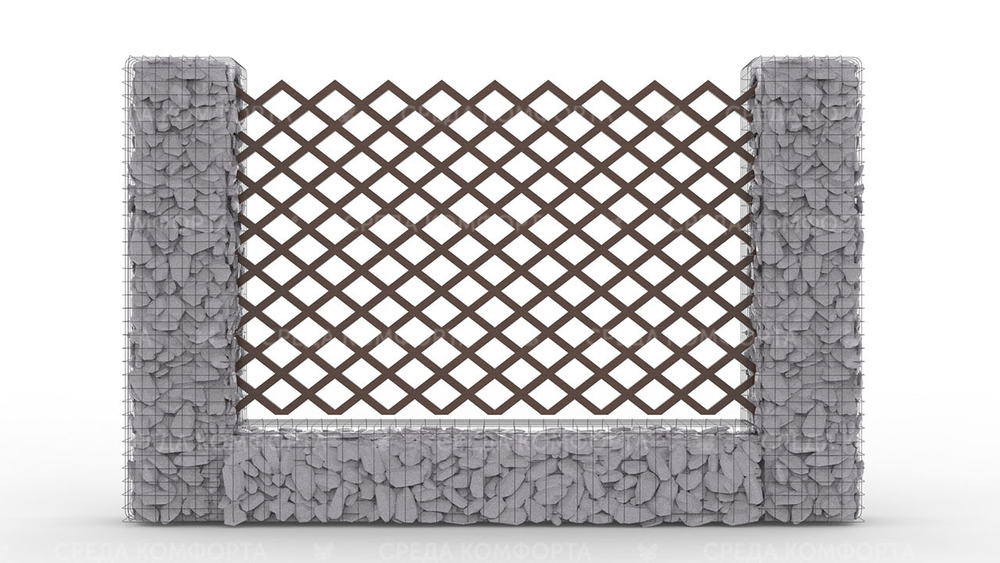 Деревянный забор ZBR0108