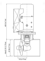 Подруливающее устройство, 6 кВт, 95 кгс, 12 В, 185 мм