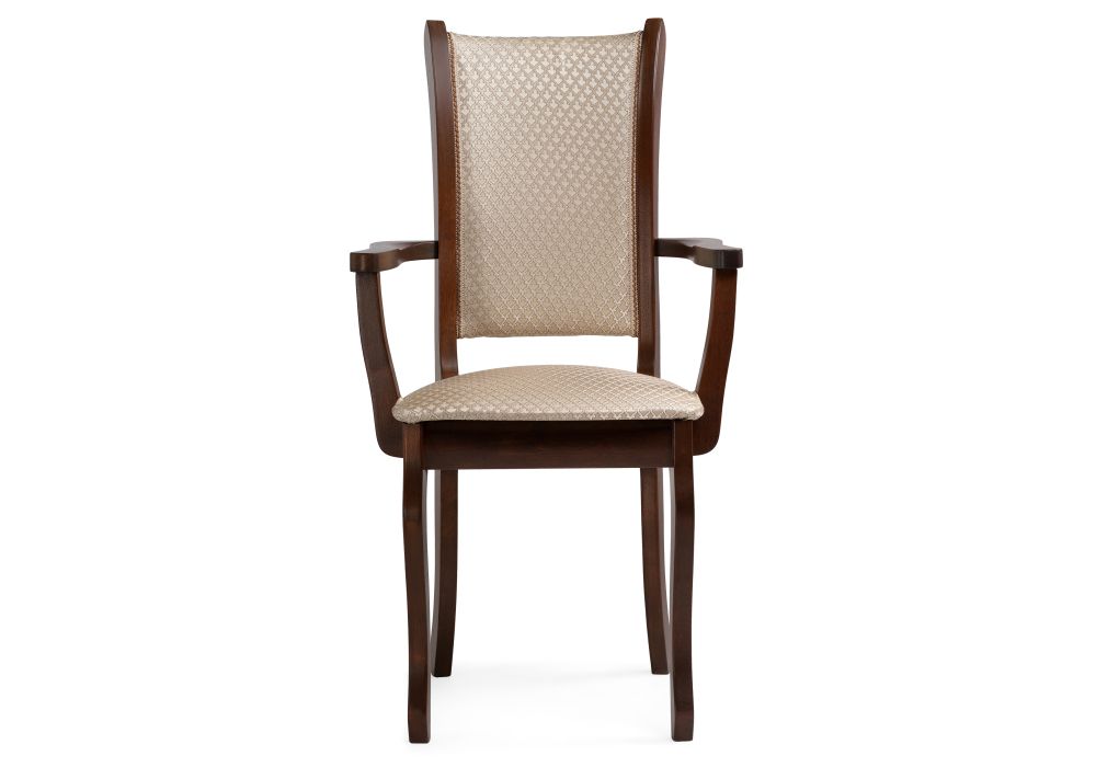 Кресло Вилмот темный орех / бежевый