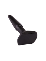 Чёрный анальный плаг на широком основании - 11,5 см. (Цвет: черный)