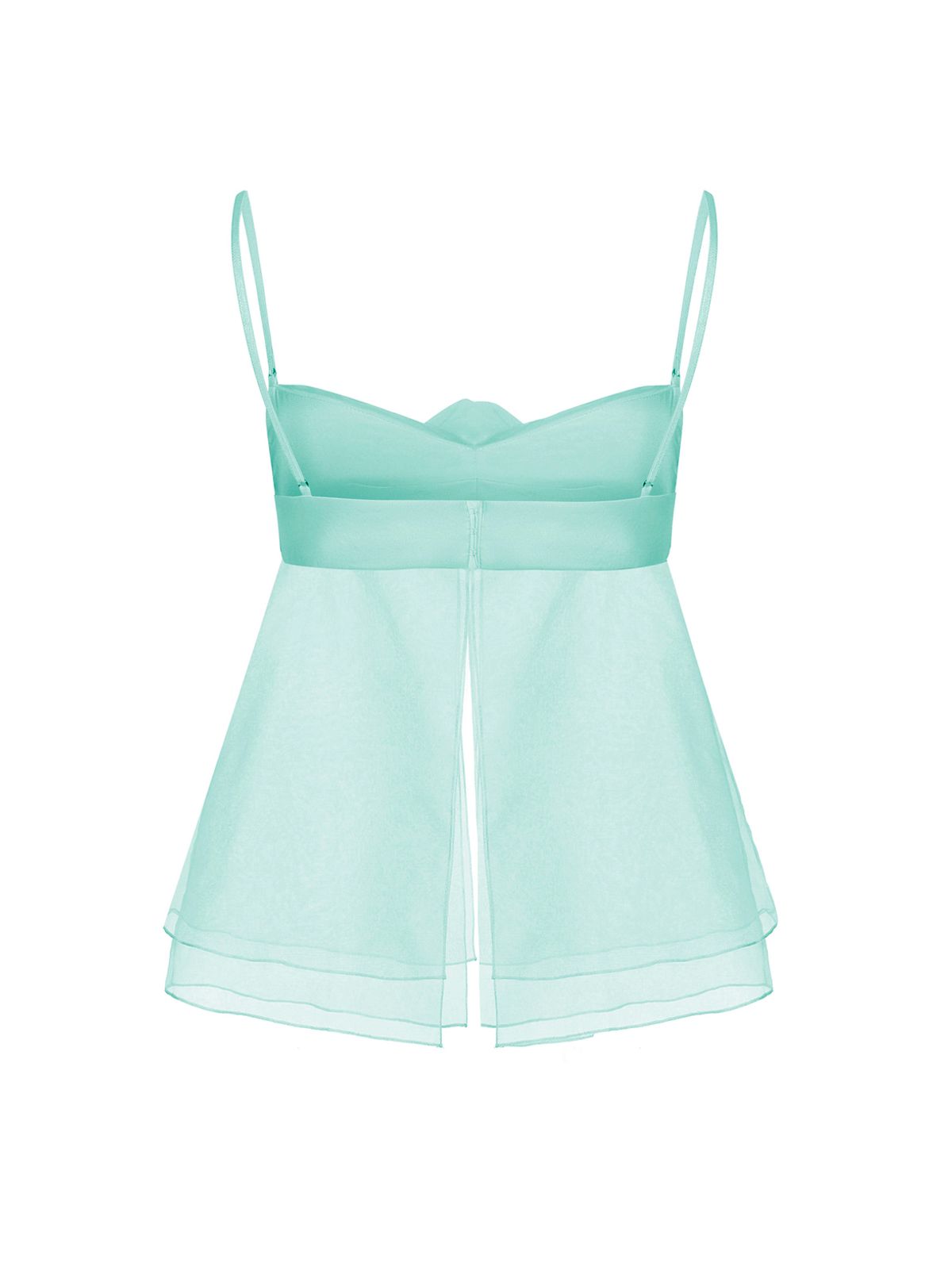 Топ из тонкой органзы с цветком