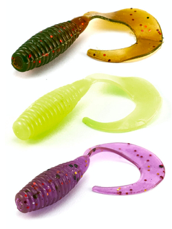 Твистеры съедобные LJ Pro Series MICRO GRUB 1.0in / MIX1 / 90 шт
