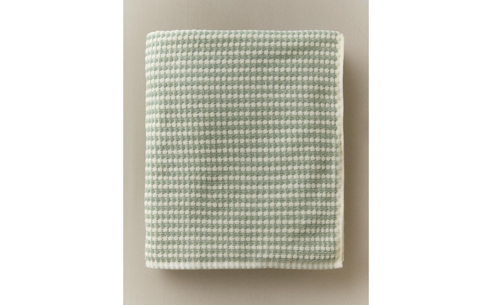 Zara Home Полотенце для лица и рук из хлопка, зелёный · 4587/013
