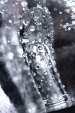 Прозрачная рельефная насадка на палец Gexa - 9 см. (Цвет: прозрачный)