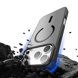 Матовый чехол черного цвета с MagSafe для iPhone 17 Pro Max, серия Yind Series (Open Ring Version) от Dux Ducis