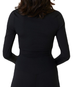 Женская теннисная футболка с длинным рукавом Björn Borg Cross Long Sleeve - black beauty