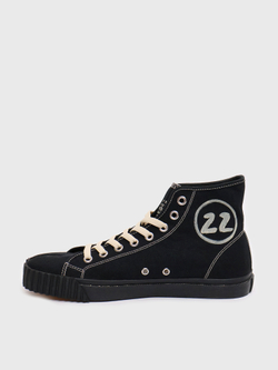 Кеды Maison Margiela Tabi Canvas High Top Black