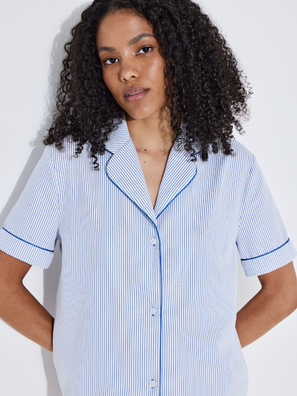 Пижама Suite Pyjama in Navy Blue рубашка с коротким рукавом + шорты